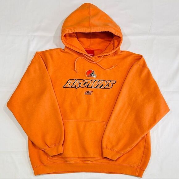 Vintage Reebok Cleveland Browns Embroidered Hoodie - Picture 1 of 8